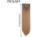Hair Extensions Clip Long Straight Hairstyle Synthetic Blonde Black Brown Hairpieces Heat Resistant False Hair Accessories - Buy Online on GoSupps.com