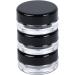 Houseables 3g Black Cosmetic Sample Jars, 50-Pack - BPA-Free Plastic Pots with Screw Cap Lid for Makeup, Nails, Jewelry - 3ml Empty Containers - Buy Online on GoSupps.com