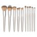 10 Cone Wooden Handle Makeup Brush Set | Premium Powder & Eye Makeup Tools for Flawless Application - International Shipping Available - Buy Online on GoSupps.com