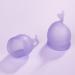 Satisfyer Feel Secure Menstrual Cup Reusable Silicone Period Cup with Stem | 2 Sizes for All Flows - Easy Insertion & Removal (Purple - Buy Online on GoSupps.com