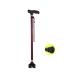WalkingStickAdjustableCaduceusSmartCrutchesLightweight10FileTelescopicLEDLightMultifunctionBlack/wineRedSingleFoot/smallFour-legInterchangeableforArthritis Elderly Seniors&Hand Needed B Two loaded