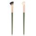 simarro 2Pcs Nose Contour Brush Semi-fan Shaped Nose Shadow Brush Angled Concealer Brush Under Eye Blush Brush Highlighter Brush Portable Makeup Brush for Blending Liquid Cream Powder Cosmetics
