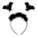 Halloween Black Glitter Bat Headband Boppers Fancy Dress Alice Hair Band for Women Girls by Glitz4Girlz