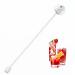 Haqi strong magnetic stainless steel stirring rod reusable yin-yang-bagua-shape stirring rod below 3000 Gauss strong neodymium magnet magnetic therapy help coffee milk tea companion (sliver)
