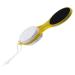 4 in 1 Foot File Callus Remover Multi-Functional Foot Scrubber Brush Feet Pedicure Tools Foot File Rasp with Pumice Stone for Home Foot Care (Yellow)