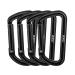 PANDENGZHE 4 Pack Carabiner Clips, 3.2" Lightweight D Shape Carabeaner, Strong and Heavy Duty Hold Max 12KN (2697 lbs Each) for Large Dog Leash, Camping, Hiking, Hammock, Keychains