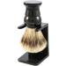 Edwin Jagger Black Shaving Brush & Holder | Premium Quality Shaving Accessories for A Superior Shave - International Shipping Available - Buy Online on GoSupps.com