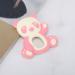 Baby Teething Toy - Cartoon Panda Shape Silicone Teether for Kids | Soft Hugs & Kisses (Pink/Black/Coffee) - Buy Online on GoSupps.com
