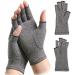 Arthritis Compression Gloves Support and Warmth for Hands Finger Rheumatoid & Osteoarthritis Increase Circulation Reduce Pain from Carpal Tunnel Tendonitis Relief Women Men Open Finger (Gray S) gray s