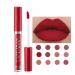 PICKX Long lasting Matte Liquid Lipstick colorful lipstick set Waterproof and Sweatproof Matte Super Long Lasting Velvet Lipstick Rich and Delicate Lipstick Gift Box Set nude red lipstick (12#)