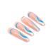 Brishow Long Wavy Lines Press-On Nails | Pink Bellarina Acrylic Nails | 24pcs for Women & Girls - International Shipping Available - Buy Online on GoSupps.com
