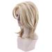 16 Ombre Blonde Fluffy Short Wigs for Women - Heat-Resistant Synthetic Wig with Cap - 200g Medium Part - Buy Online on GoSupps.com