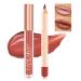 Charm Kiss Lip Liner and Lipstick Makeup Set Matte Lipstick with Matching Lip Liner Gloss Long-Lasting Non-Stick Cup Not Fade Waterproof Nude Velvety Lipstick Makeup Kit (12)