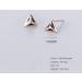 WOZUIMEI S925 White Fungus Nail Female Korean Personality Style Triangle Gluegold rose - Buy Online on GoSupps.com