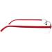 Ultra-Light TR90 Reading Glasses for Men & Women | Classic Metal Visual Aid | Semi-Burning Narrow Style | Red +3.0 Diopter | Includes Case & Cleaning Cloth - Buy Online on GoSupps.com