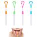4 pieces of tongue cleaners tongue scraps for adults and children BPA-free tongue brush Fresh breath brush for tongue cleaner set for improvement oral hygiene (4 colors)