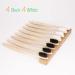 Virgin Forest Bamboo Toothbrush Set - 8 Soft Bristle Eco-Friendly & Biodegradable Natural Wood Charcoal Toothbrushes - Buy Online on GoSupps.com