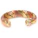 EnerMagiX Tricolor Gold Weave Magnetic Lymph Detox Ring - Adjustable Pure Copper Jewelry for Women & Men - Buy Online on GoSupps.com