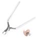 CGBE professional nail skin pliers sharply nail skin remover skin pliers made of stainless steel with non-slip handle for precise removal of the excess cuticle nail shaver for nail and toenail care white