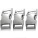 Wholeoo Click closure made of metal in the 3 Set 1 '' clip closure/plug closer/plug-in closure for paracord bracelets dog neck straps backpack color: silver