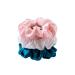Qidkeo Silk Scrunchies for Curly Hair 22 Momme 100% Mulberry Silk Scrunchies 3 pack(White Pink Peacock Blue) 1