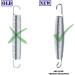 PARTYSAVING |20 Pack| / |40 Pack| 7" Silver Trampoline Spring Galvanized Steel Replacement with Free T-Hook for Skywalker  JumpKing  Upperbounce  Skybound - Buy Online on GoSupps.com