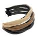 MMbyzhuo 3 Piece PU Leather Headbands for Women - Fancy Hair Hoops Accessories - Buy Online on GoSupps.com