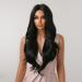 Long Curly Black Wigs for Women | Natural Wavy Synthetic Middle Part Wig - Shop Internationally! - Buy Online on GoSupps.com