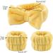 Limtula 1set Elastic Women Shower Hairband & Wristband Cute Bowknot Plush Face Wash Hairband Home Makeup Headband Wristband Pink 3piece set - Buy Online on GoSupps.com