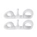1pair Two Hole Snail Toe Separator Adjuster Silicone Foot Finger Two Hole Toe Separator Bunion Correction (Color : White)