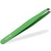 Professional tweezers hair plucking tweezers slanted - green - 10 cm - 4 mm