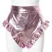 Hilinker Women's High Waisted Ruffle Trim Metallic Shiny Shorts - Small Pink | Perfect for Rave Parties & Club Events - Buy Online on GoSupps.com