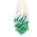 ColorfulPanda Long Curly Wavy Green Blond Wig for Harajuku Style Cosplay & Halloween - Buy Online on GoSupps.com
