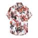 UBST Mens Hawaiian Shirts Short Sleeve Floral Printed Button Down Cotton Vintage Tops Summer Vacation Casual Beach Shirt Dark Gray,navy Medium