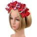 Upstore Mexican Flower Crown Headband Halloween Hairband Rose Flower Crown Headpiece Floral Hair Accessories for Carnival Cosplay Party Beach Vacaton Red - Buy Online on GoSupps.com