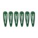 HD Novelty Hair Accessories Snap Hair Clips Bendies Sleepies 6Pcs 5CM Snap Hair Clips School Colours Hairclips Hair Accessories for Girls & Women (Bottle Green)