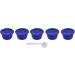 Capsules de Caf R utilisables en Acier Inoxydable 304 Paquet de 5 avec Cuill re Mesurer 50 ml Rose Blue #12 - Buy Online on GoSupps.com