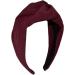 Minkissy Wide Knotted Headband Twist Turban Hairband Solid Cross Turban Hairhoop for Yoga Sport or Daily Wear (Claret) - Buy Online on GoSupps.com