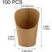 French Fries Paper Cups 100pcs Snacks Kraft Paper Cups Cones Trays Ice Cream Cups Holder Charcuterie Cups for All - Buy Online on GoSupps.com