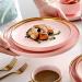 Ceramic Tableware Gilt Rim Pink Porcelain Dinner Plate Set Kitchen Plate Ceramic Tableware Food Dishes Rice Salad Noodles Bowl Mug Cutlery Set 1pc (Color : Cutlery Set) - Buy Online on GoSupps.com