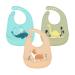 3 Set Baby Silicone Libbar Waterproof Silicone Libs For Feeding With Support Shell Simple Cleaning Soft Castle For Small Children Baby Eating Green