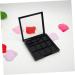 PLAFOPE 4 Pcs 12 Empty Eye Shadow Pallet Acrylic Makeup Cosmetic Pallet Empty Makeup with Mirror Black - Buy Online on GoSupps.com