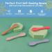 Vicloon 4 Pcs Baby Spoons | Silicone Self-Feeding Training Spoons for Kids, Toddlers, Infants - Pink Series - Buy Online on GoSupps.com