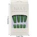 AUklOPVZZ 1 Set French Tip Press on Nails Solid Color Extension Shimmer Fingernails Decals Full Cover Salon Gifts Manicure Kit H33-green jelly glue - Buy Online on GoSupps.com