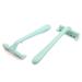 Ruilogod 8pcs Green Women Manual Body Armpit Legs Hand Hair Epilator Razor Blade Shaver Trimmer Tool Removal