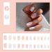 Justotry 24 Pcs Pink Glitter Milky French Square False Nails | Glossy Swirl Press On Nails Medium | Nail Glue & Squoval Stick Included - Women & Teens Nail Art - Buy Online on GoSupps.com