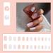 Justotry 24-Piece Pink Angular Glitter Press-On Nails | Milky French & Swirl Design | Beautiful Square Artificial Fake Nails for Women - Buy Online on GoSupps.com