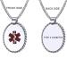 Medical Alert id Necklace Pendant for Men Women Stainless Steel Oval Engraved TYPE2 Diabetes Medical ID Tag Emergency Med Alert Necklace Jewelry