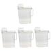 PLAFOPE 4pcs Laundry Storage Box Laundry Beads Dispenser Laundry Bucket Liquid Transparent Plastic