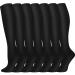 Pnosnesy Compression Socks, (7 Pairs) for Men & Women 15-20 mmHg is Best for Athletics, Running, Flight Travel, Support Small-Medium 01 Black